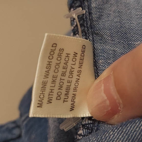 LOVESTITCH Chambray Sleeveless Short Romper - Picture 12 of 12